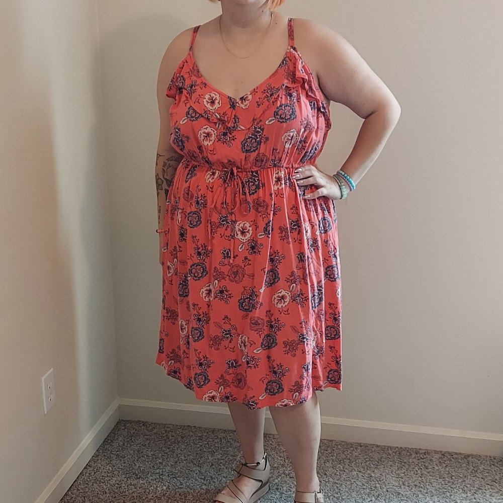 Plus Size Torrid Floral Sleeveless Blouson Dress Size 4